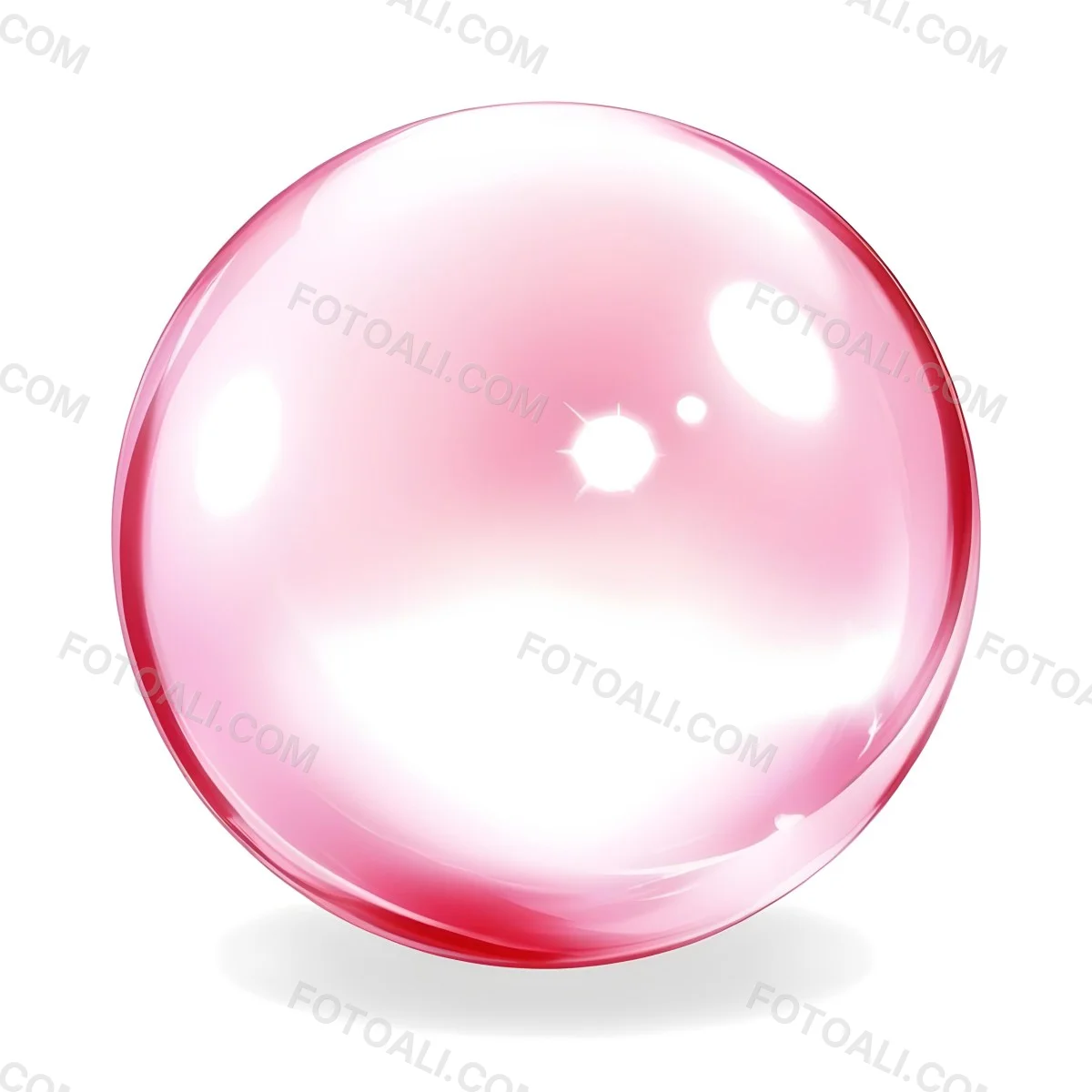 A Pink Crystal Ball With Light Reflections Smooth Surface Vibrant Colors Isolated On A White Background Creating A Visually Appealing And Magical Aesthetic 4 Cf10
