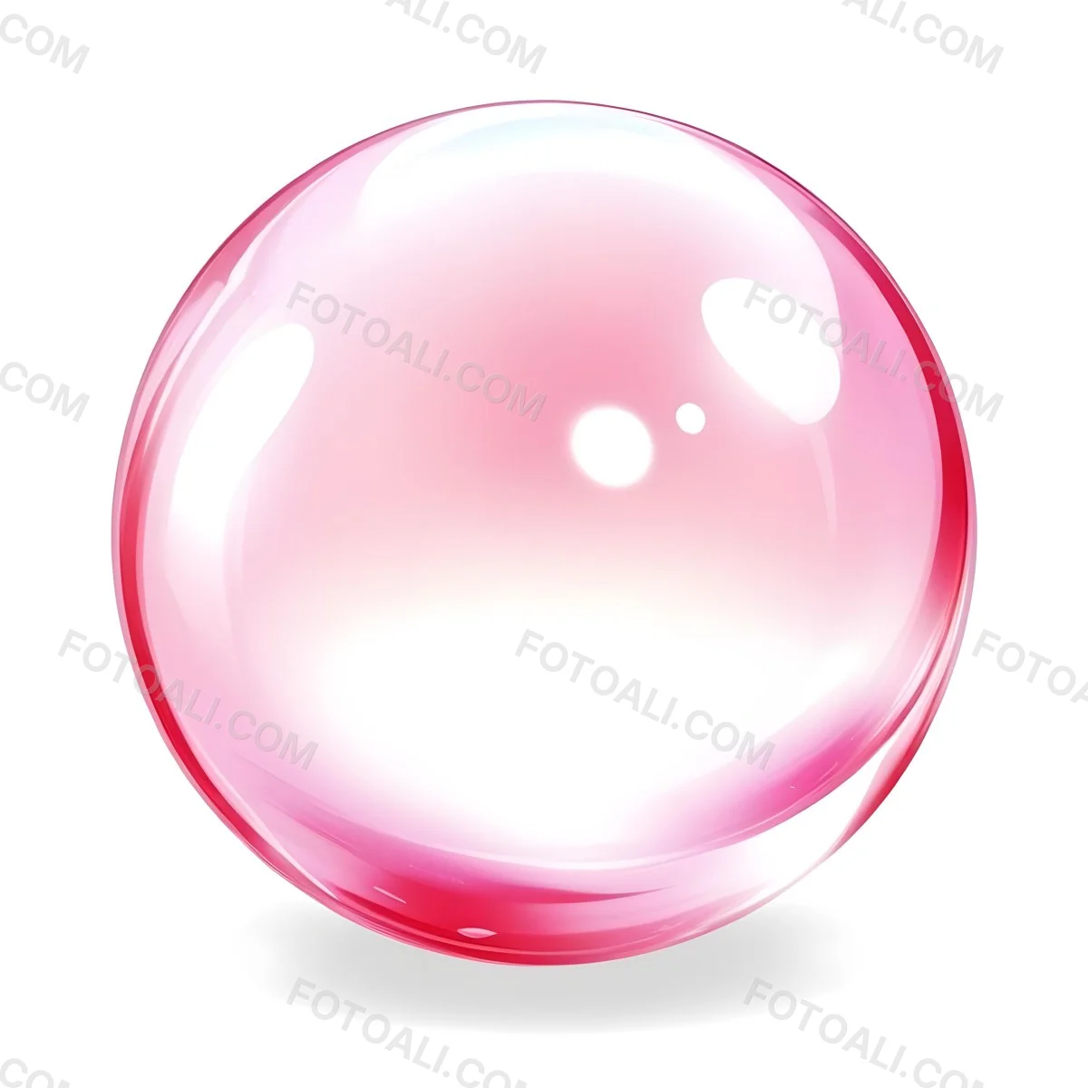 A Pink Crystal Ball With Light Reflections Smooth Surface Vibrant Colors Isolated On A White Background Creating A Visually Appealing And Magical Aesthetic 5 A1f9