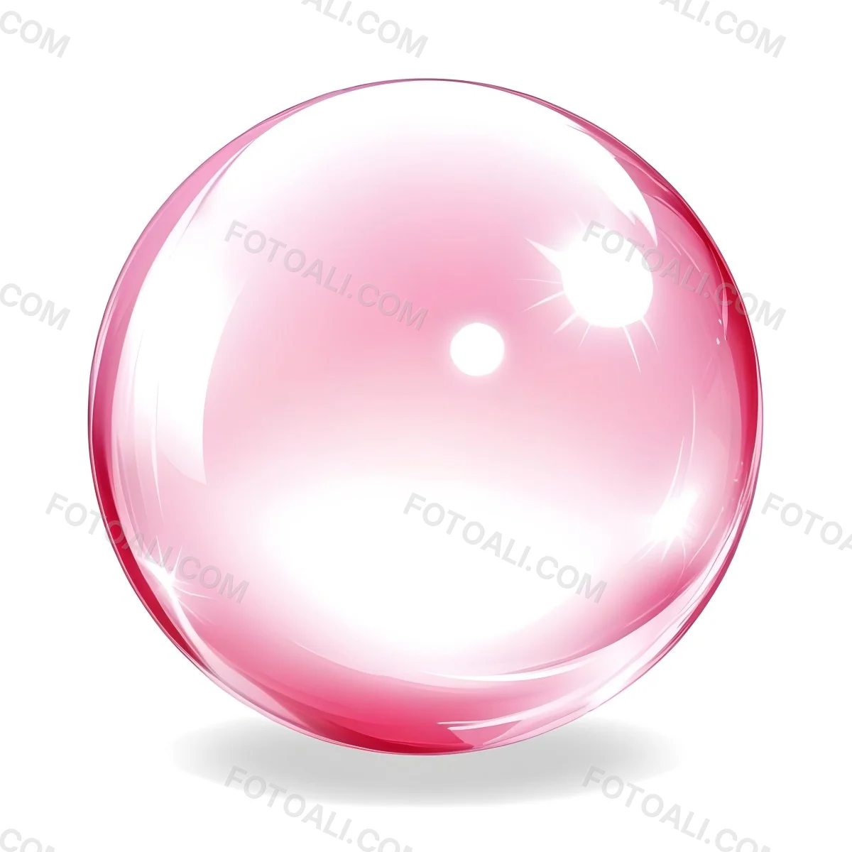 A Pink Crystal Ball With Light Reflections Smooth Surface Vibrant Colors Isolated On A White Background Creating A Visually Appealing And Magical Aesthetic 6 Ab8a