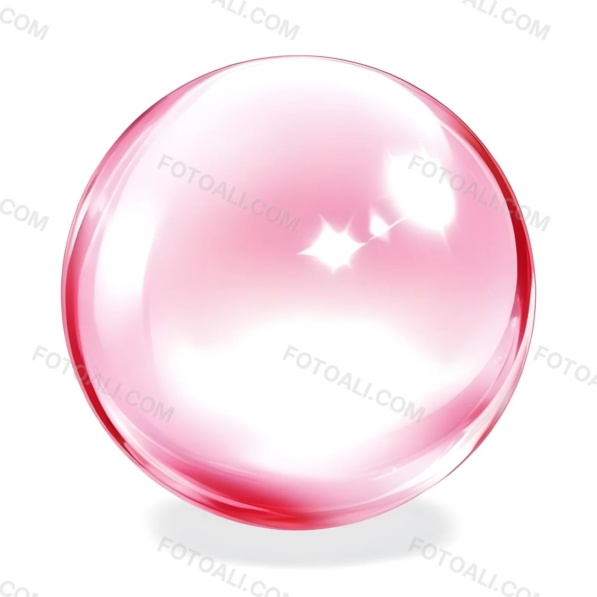 A Pink Crystal Ball With Light Reflections Smooth Surface Vibrant Colors Isolated On A White Background Creating A Visually Appealing And Magical Aesthetic 8 8d1b