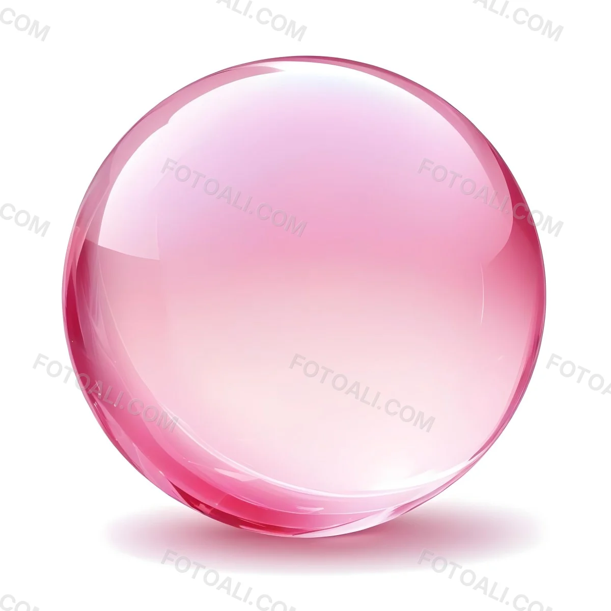 A Pink Crystal Ball With Light Reflections Smooth Surface Vibrant Colors Isolated On A White Background Creating A Visually Appealing And Magical Aesthetic 9 Fa2a