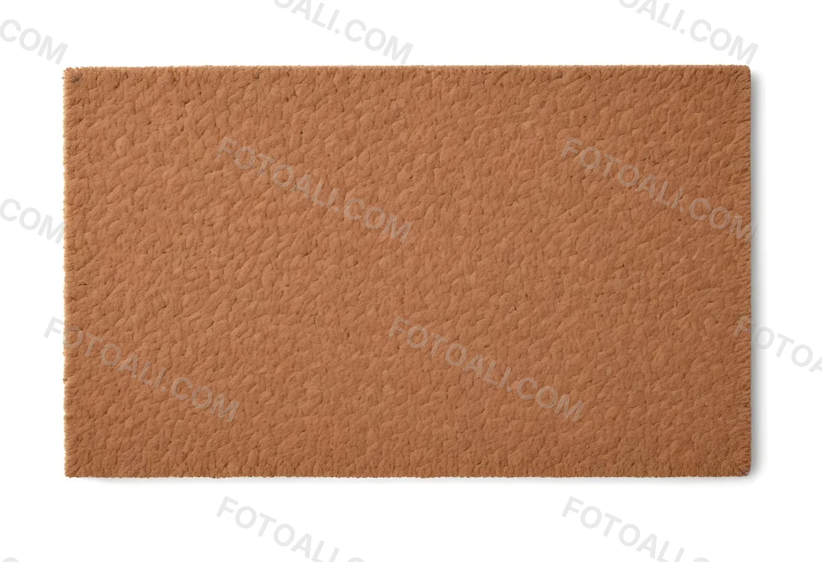 A Rectangular Coir Doormat With A Rough Fibrous Texture Showcasing A Natural Brown Color Placed On A White Surface 19 50a9