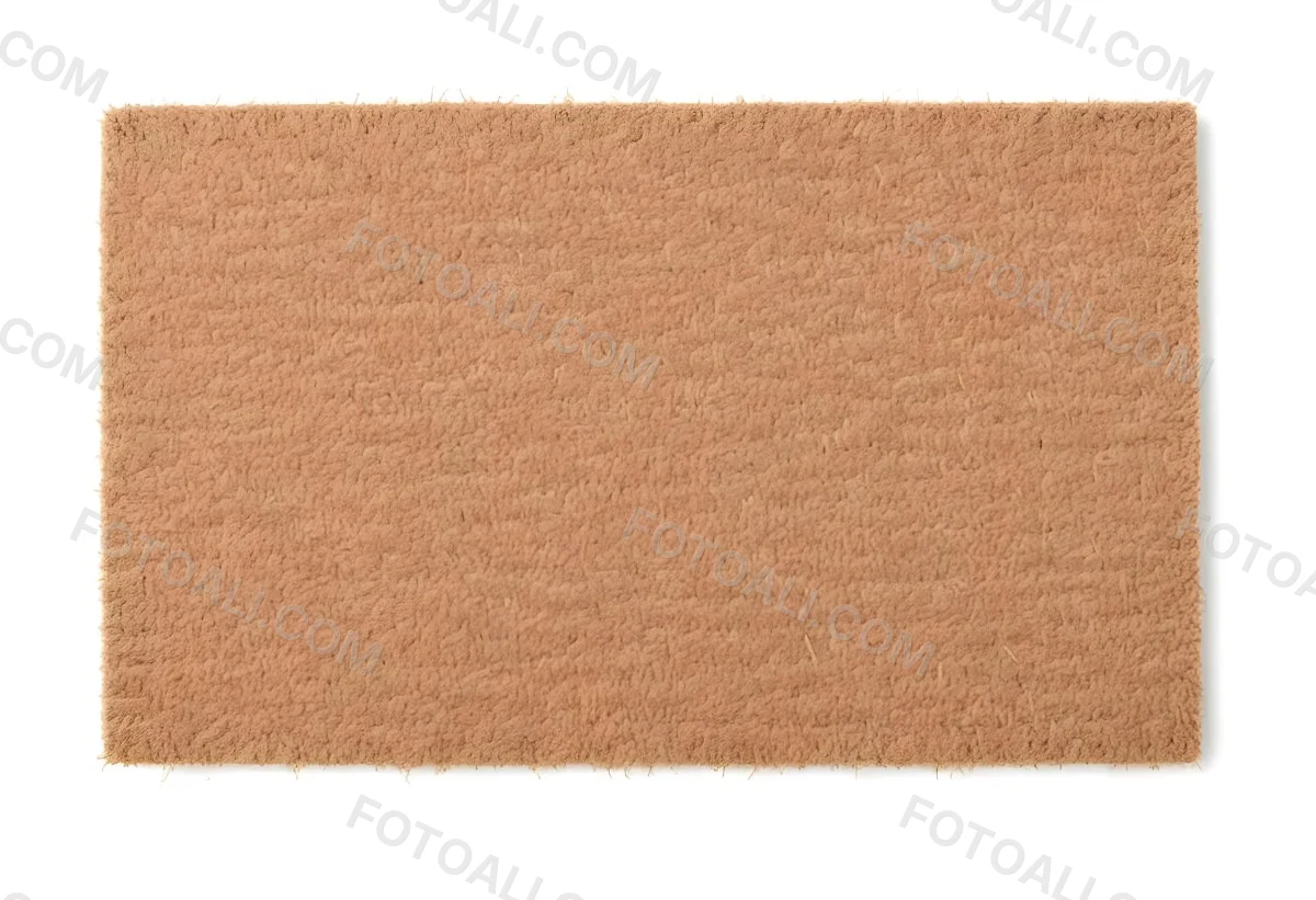 A Rectangular Coir Doormat With A Rough Fibrous Texture Showcasing A Natural Brown Color Placed On A White Surface 29 9ef2