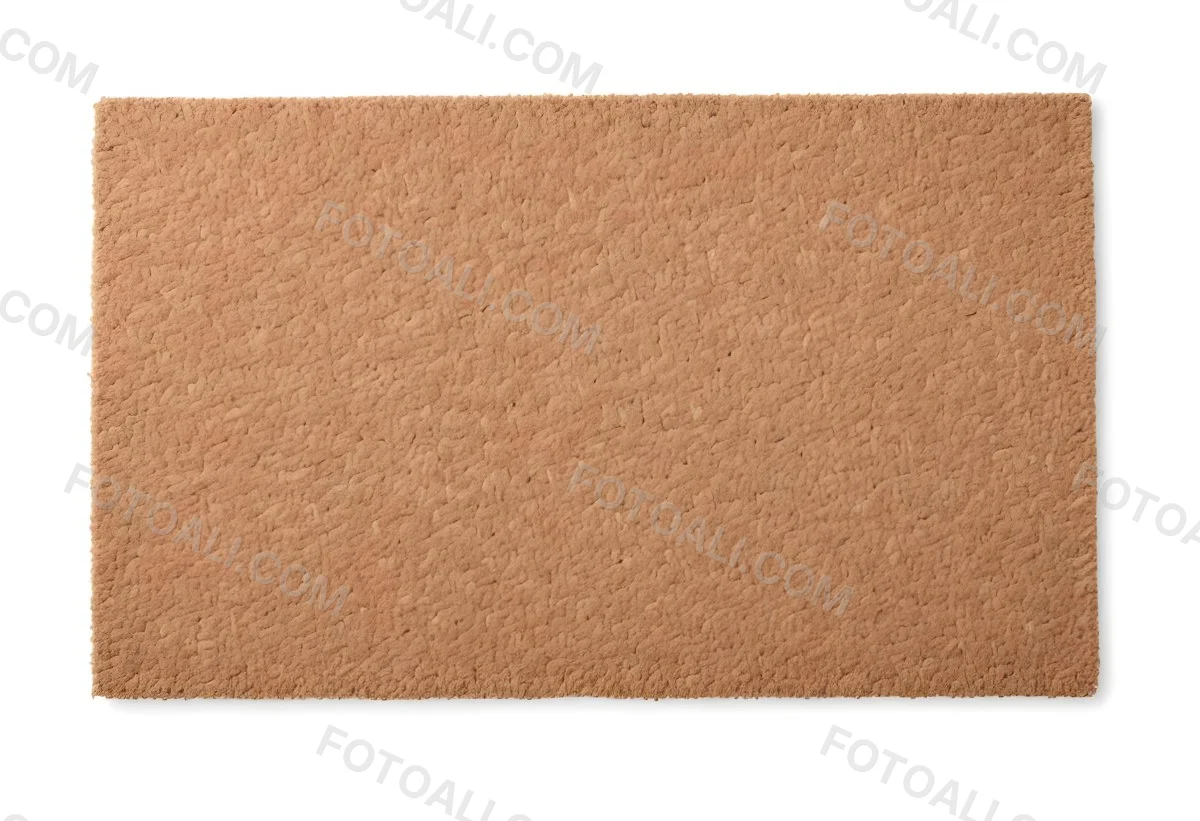 A Rectangular Coir Doormat With A Rough Fibrous Texture Showcasing A Natural Brown Color Placed On A White Surface 31 5364
