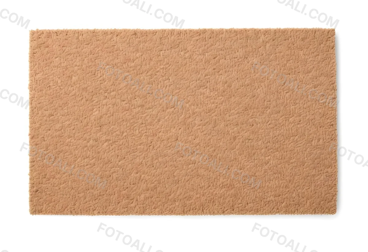 A Rectangular Coir Doormat With A Rough Fibrous Texture Showcasing A Natural Brown Color Placed On A White Surface 34 81cb