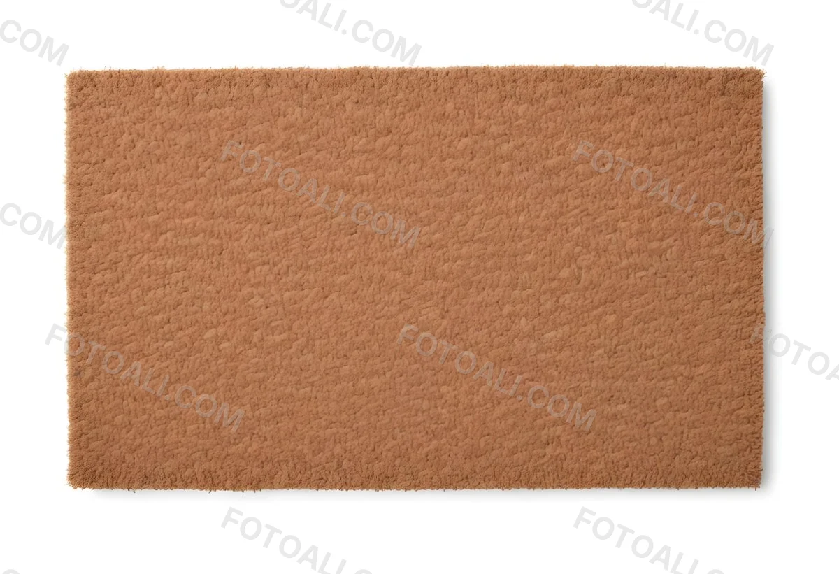 A Rectangular Coir Doormat With A Rough Fibrous Texture Showcasing A Natural Brown Color Placed On A White Surface 7 4932