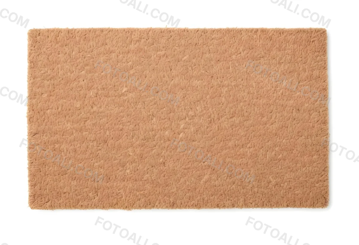 A Rectangular Coir Doormat With A Rough Fibrous Texture Showcasing A Natural Brown Color Placed On A White Surface 8 6cc6