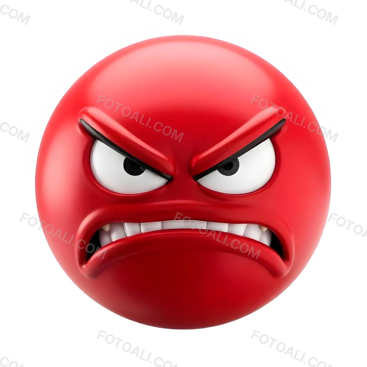 A Red Angry Emoji With White Teeth And Red Eyes On A Red Background 17 Ddd1