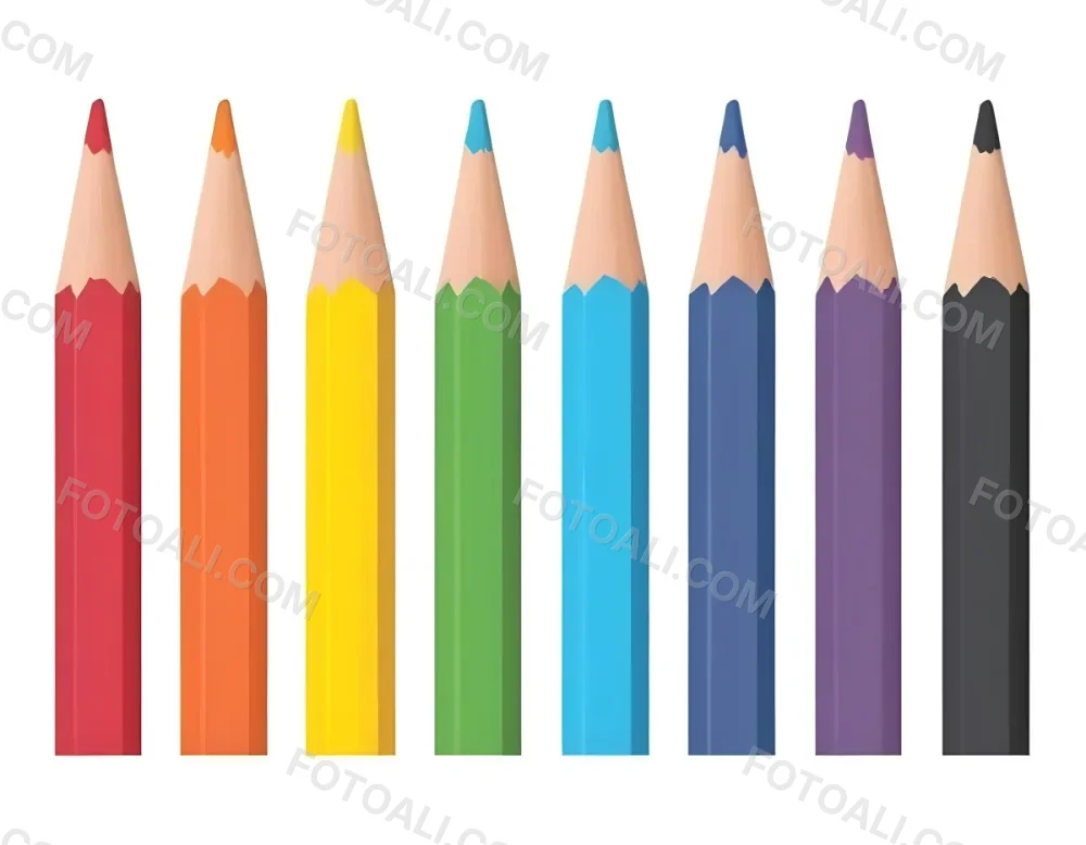 A Row Of Colored Pencils With Different Colors Arranged In A Line With A White Background Simple And Clean 28 0943 6d9a