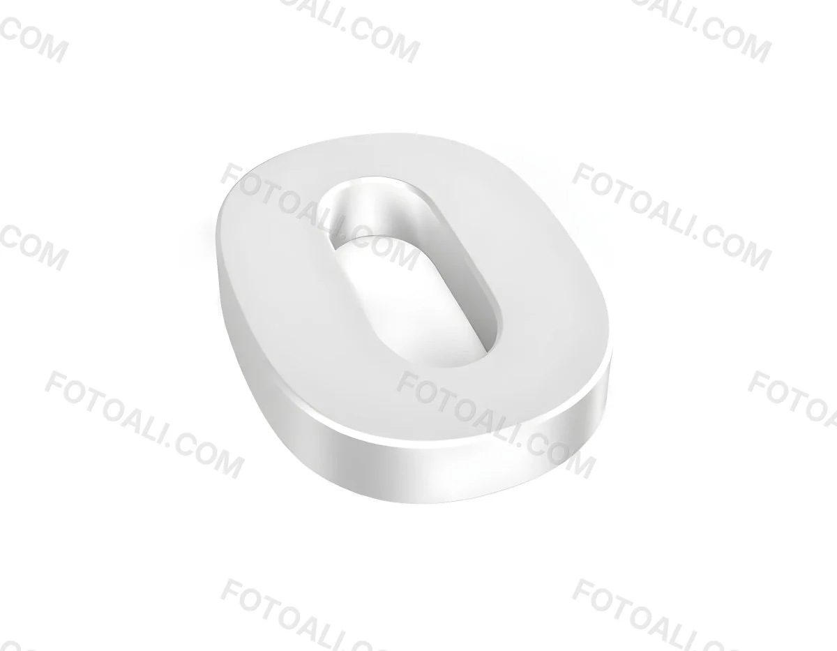 A Silver Number Zero With A Metallic Texture Casting A Soft Shadow On A Plain White Background Minimalist Design Soft Lighting 16 Dbb0