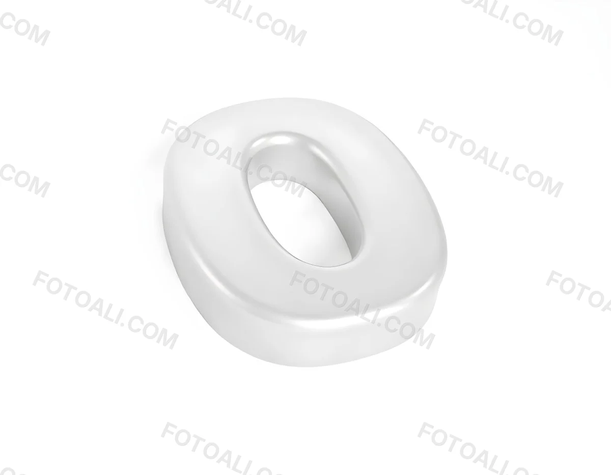A Silver Number Zero With A Metallic Texture Casting A Soft Shadow On A Plain White Background Minimalist Design Soft Lighting 46 7a46