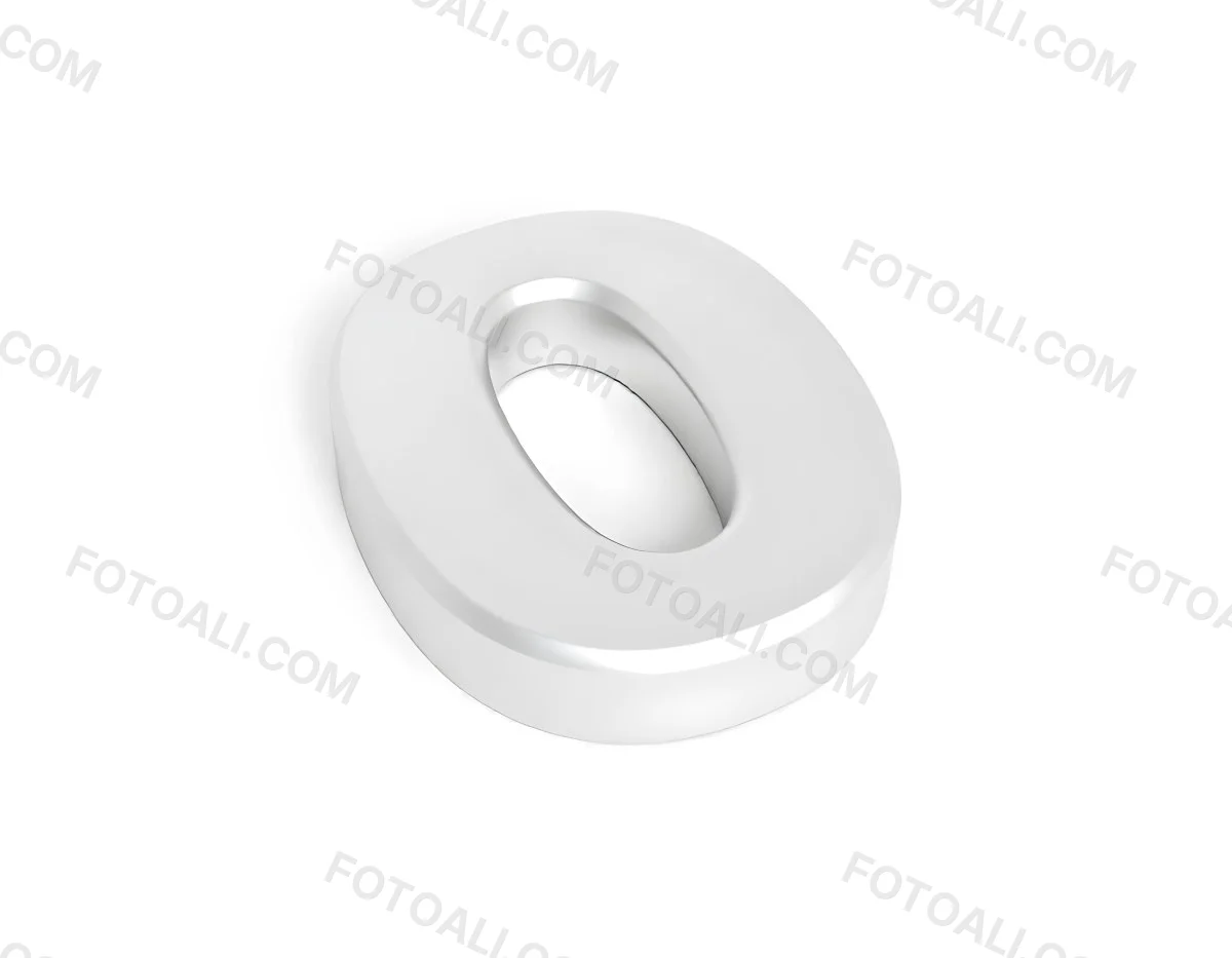 A Silver Number Zero With A Metallic Texture Casting A Soft Shadow On A Plain White Background Minimalist Design Soft Lighting 47 5eea