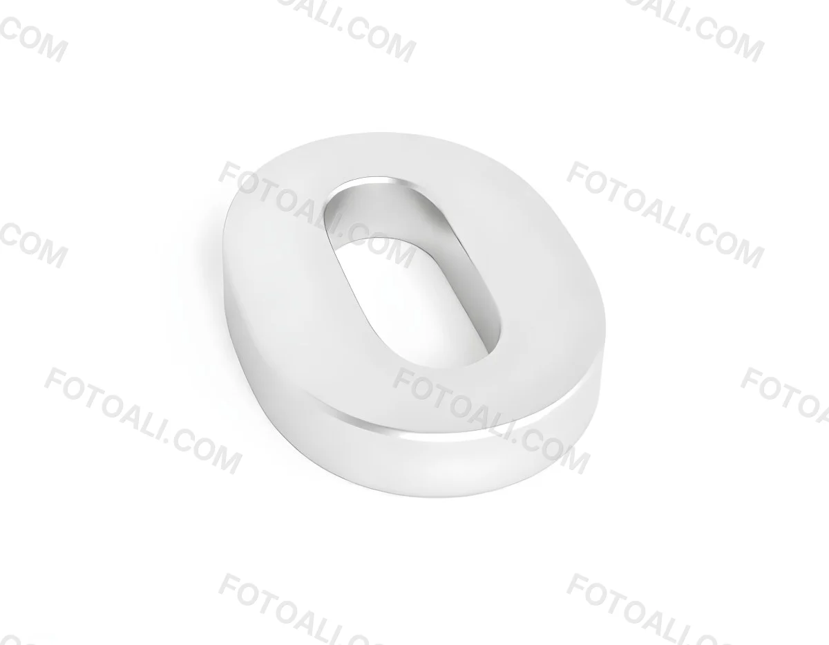 A Silver Number Zero With A Metallic Texture Casting A Soft Shadow On A Plain White Background Minimalist Design Soft Lighting 8 7ac9