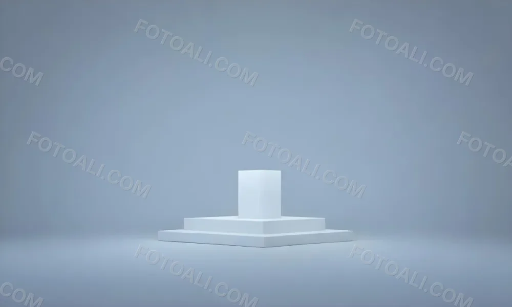 A Silver Podium With A Glass Circle Behind It Light Blue Background Minimalist Design Soft Lighting Clean And Modern Aesthetic Product Display Elegant Presentation 31 2cef