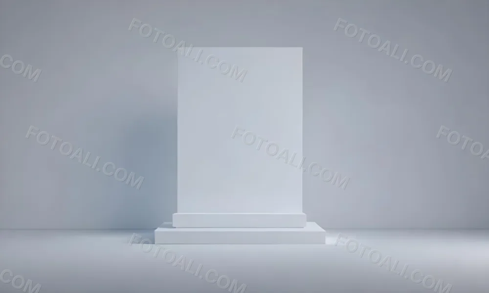A Silver Podium With A Glass Circle Behind It Light Blue Background Minimalist Design Soft Lighting Clean And Modern Aesthetic Product Display Elegant Presentation 32 Edc2