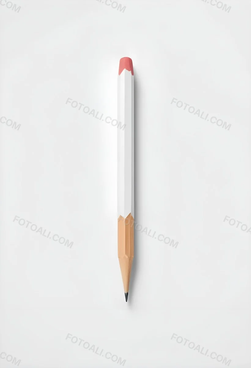 A Single White Pencil On A Plain White Background 2 13d6
