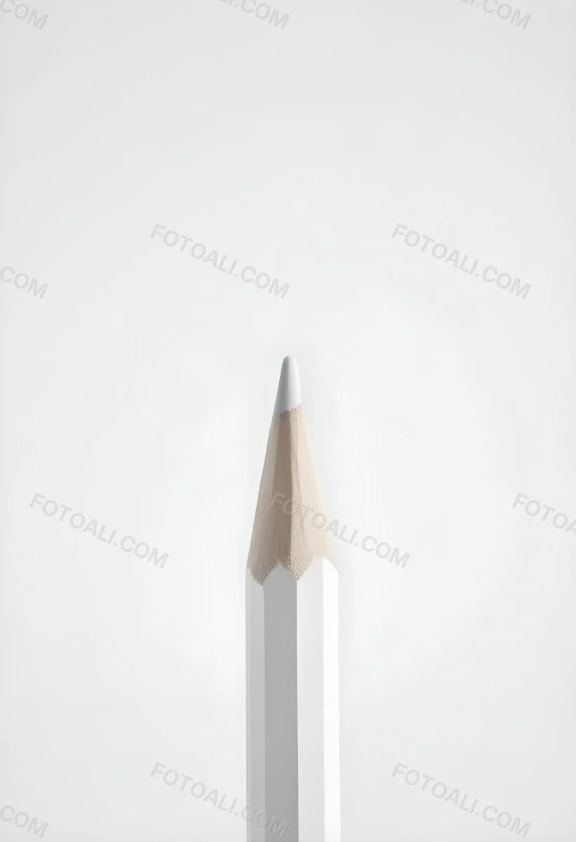 A Single White Pencil On A Plain White Background 3 Cfd9