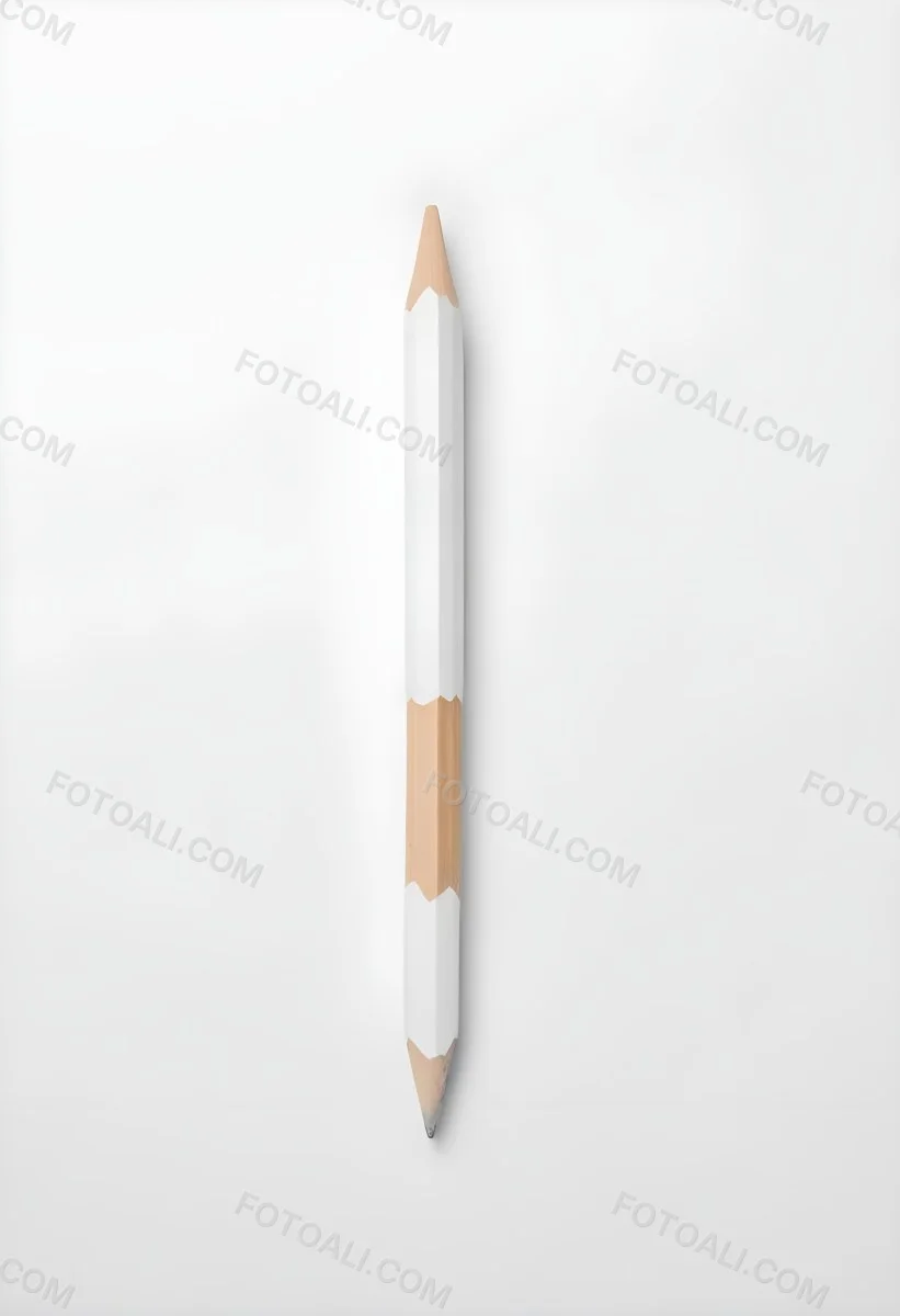 A Single White Pencil On A Plain White Background 8 9cff