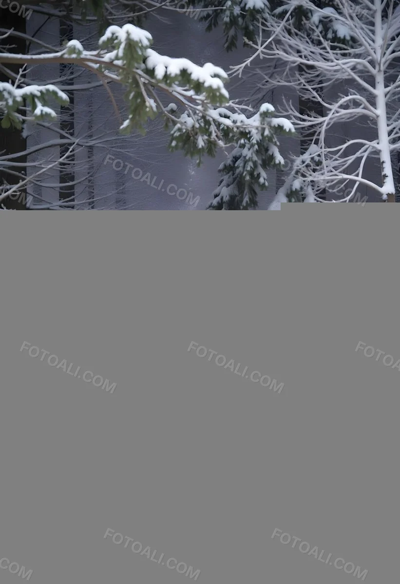 A Snowy Forest Path With Tall Pine Trees Covered In Snow On Both Sides Creating A Serene And Peaceful Winter Landscape 1 2a5b