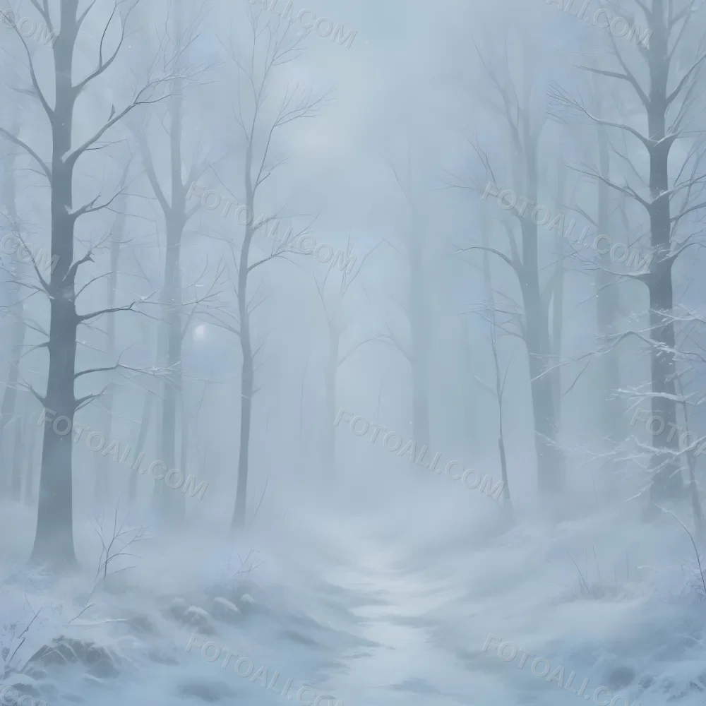 A Snowy Or Icy Background With A Light Blue Gray Color And A Slightly Textured Mottled Appearance Surrounded By A Forest Under A Bright Sunny Sky With Soft Falling Snowflakes 116 458b