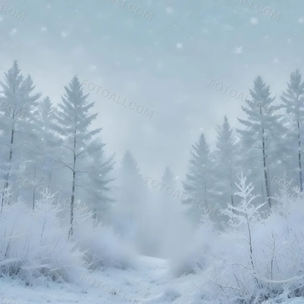 A Snowy Or Icy Background With A Light Blue Gray Color And A Slightly Textured Mottled Appearance Surrounded By A Forest Under A Bright Sunny Sky With Soft Falling Snowflakes 163 B619
