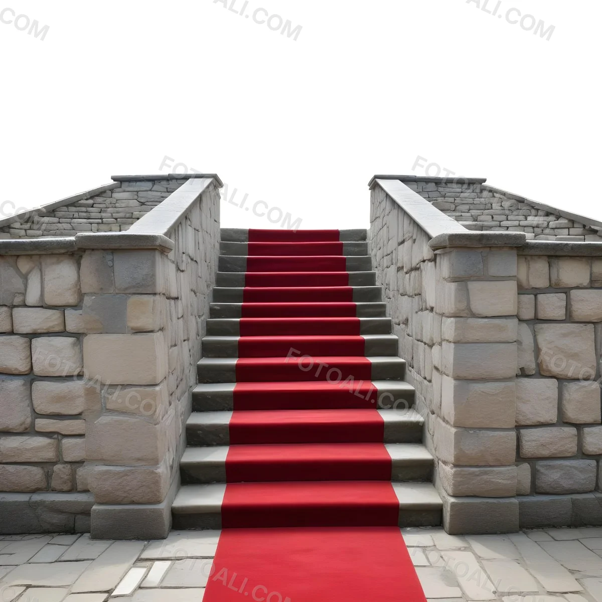 A Stone Staircase With A Red Carpet 2 97d3