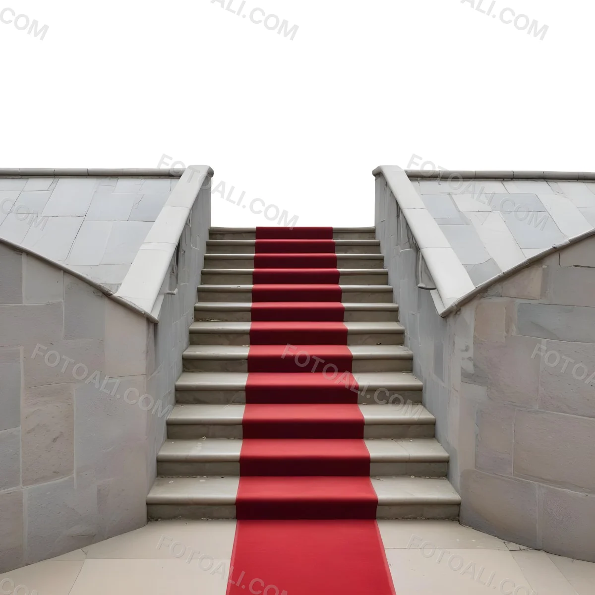 A Stone Staircase With A Red Carpet 21 C243