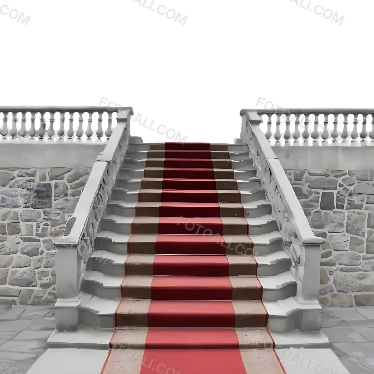 A Stone Staircase With A Red Carpet 24 A3f1
