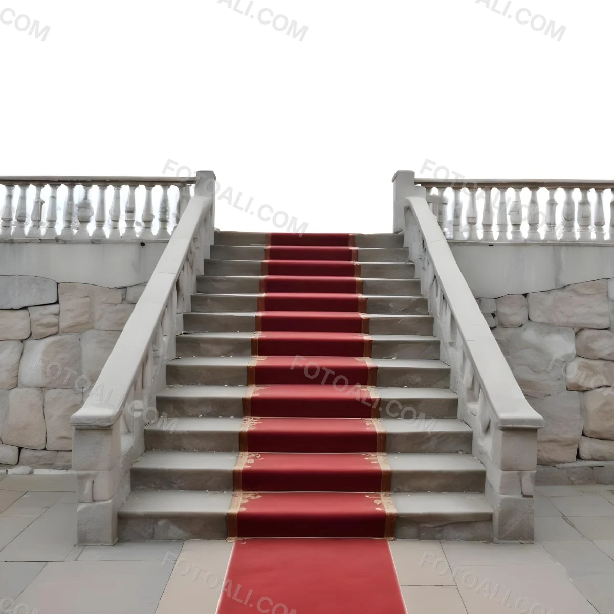 A Stone Staircase With A Red Carpet 4 A9ff
