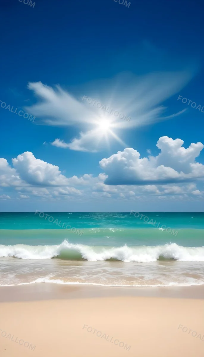 A Sunny Day At The Beach With A Clear Blue Sky Bright Sun And Calm Turquoise Waters A Cloudy Evening With Stormy Gray Skies And Rough Waves 9 247f