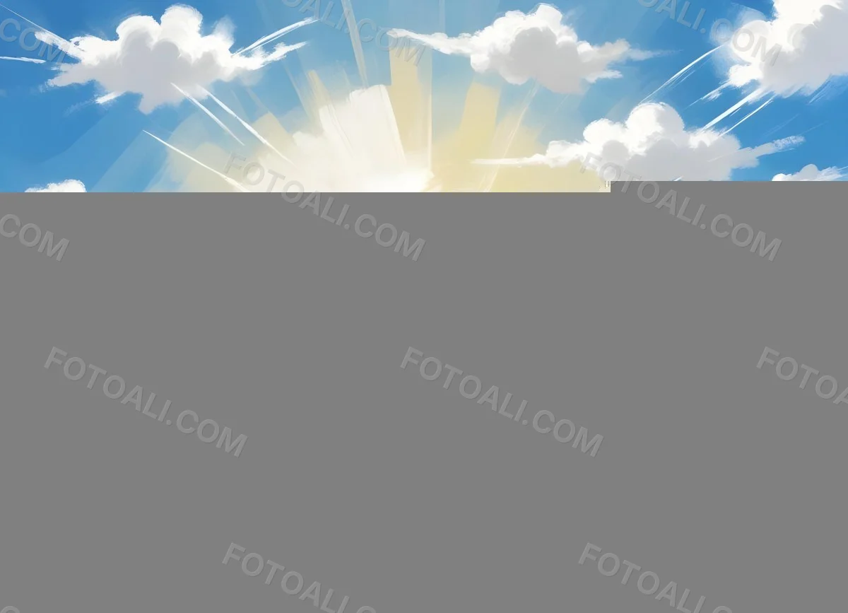 A Sunny Day With A White Sun And White Clouds Over A Yellow Field With A Dirt Road And Some Trees 24 1cfb
