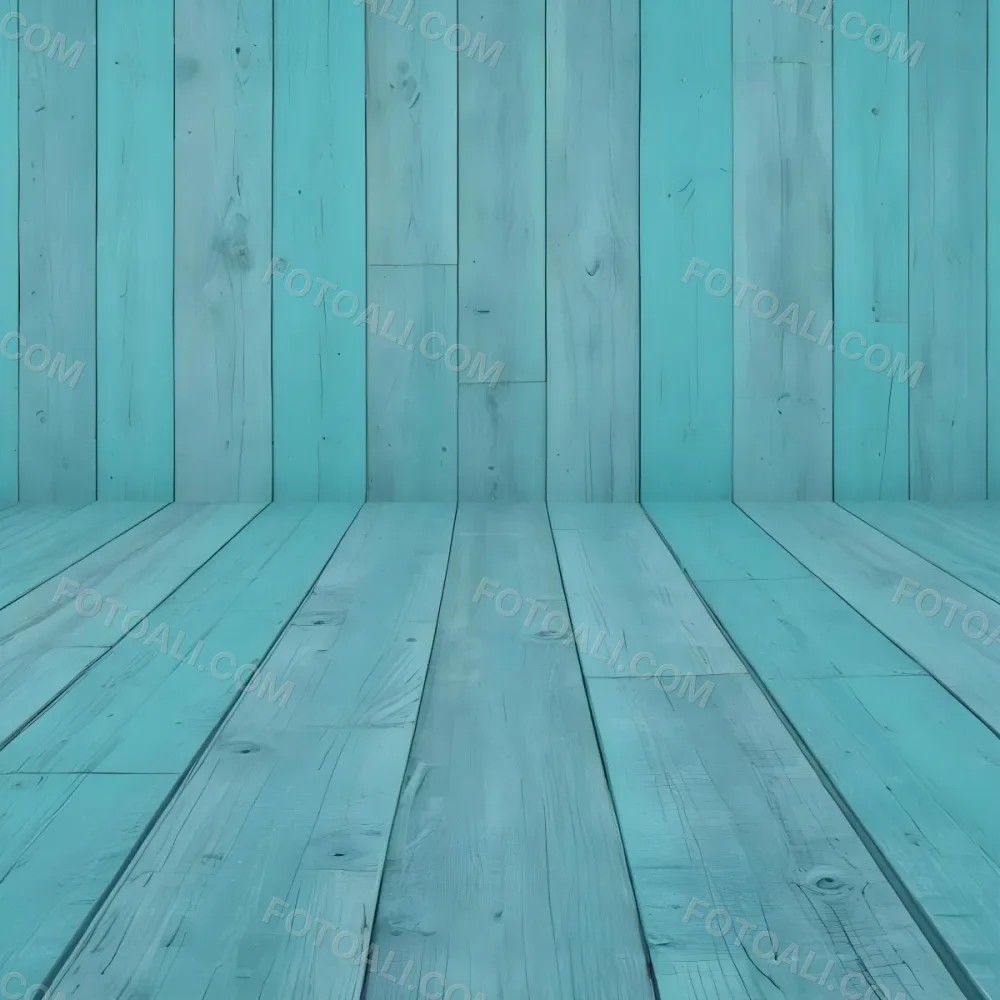A Turquoise Wooden Planks Background The Planks Are Arranged Vertically And Horizontally Creating A Sense Of Depth And Perspective 12 7256