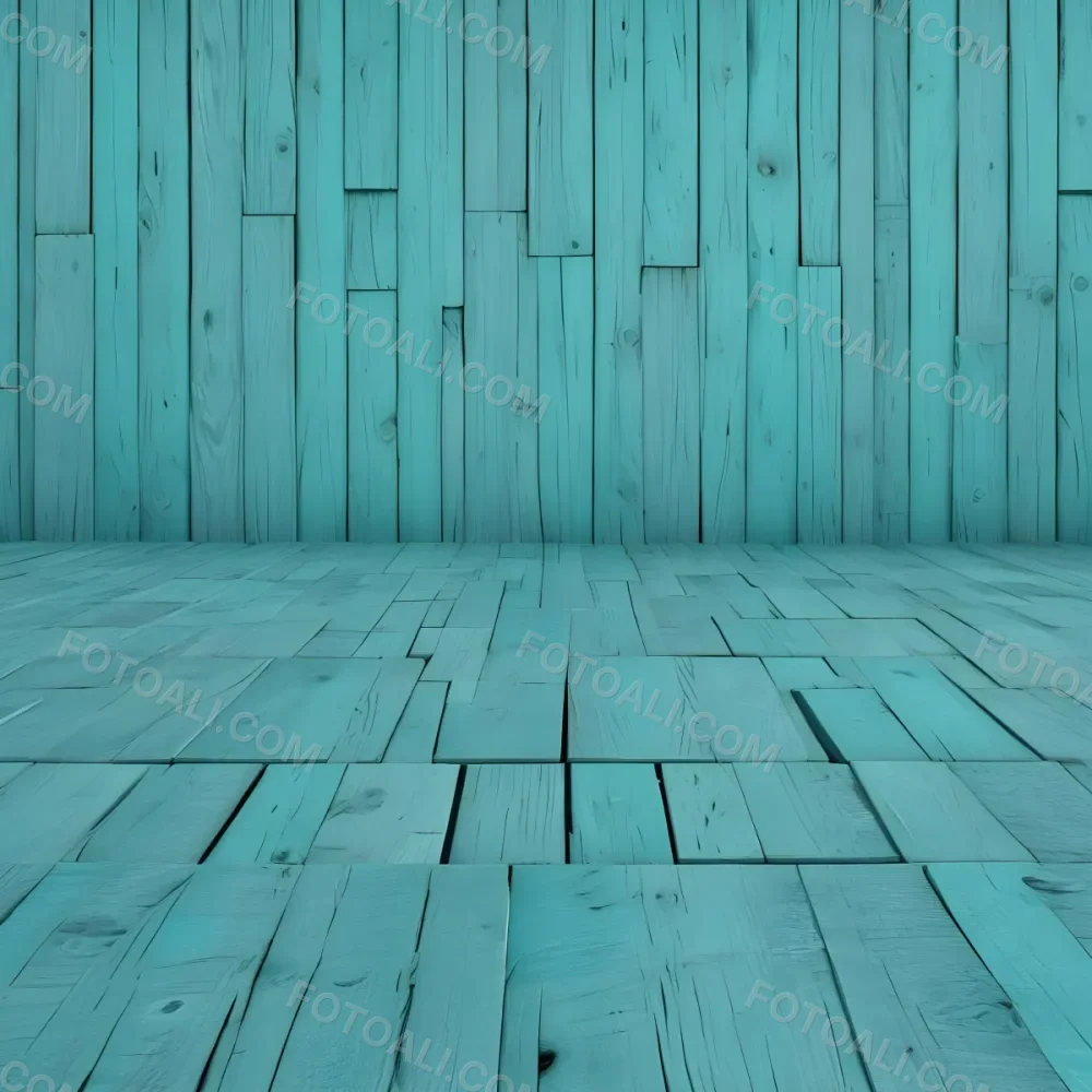 A Turquoise Wooden Planks Background The Planks Are Arranged Vertically And Horizontally Creating A Sense Of Depth And Perspective 17 Bed6