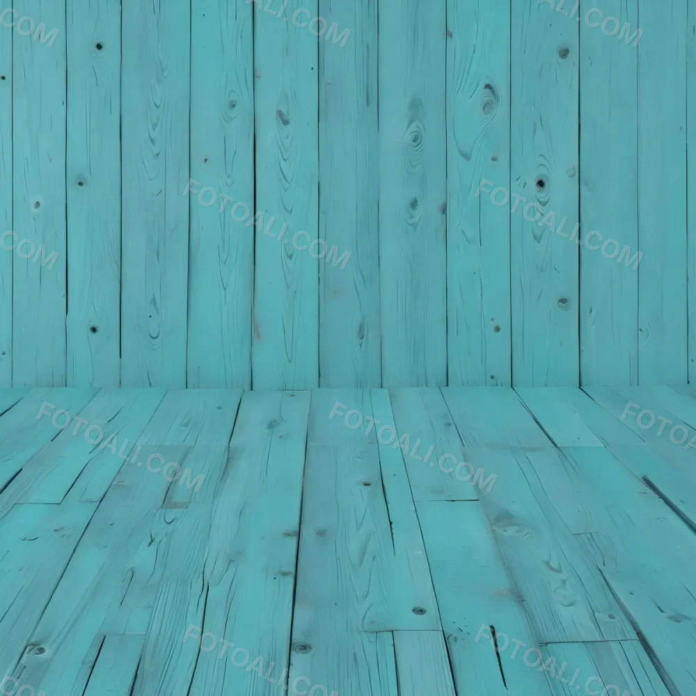A Turquoise Wooden Planks Background The Planks Are Arranged Vertically And Horizontally Creating A Sense Of Depth And Perspective 26 Daf4