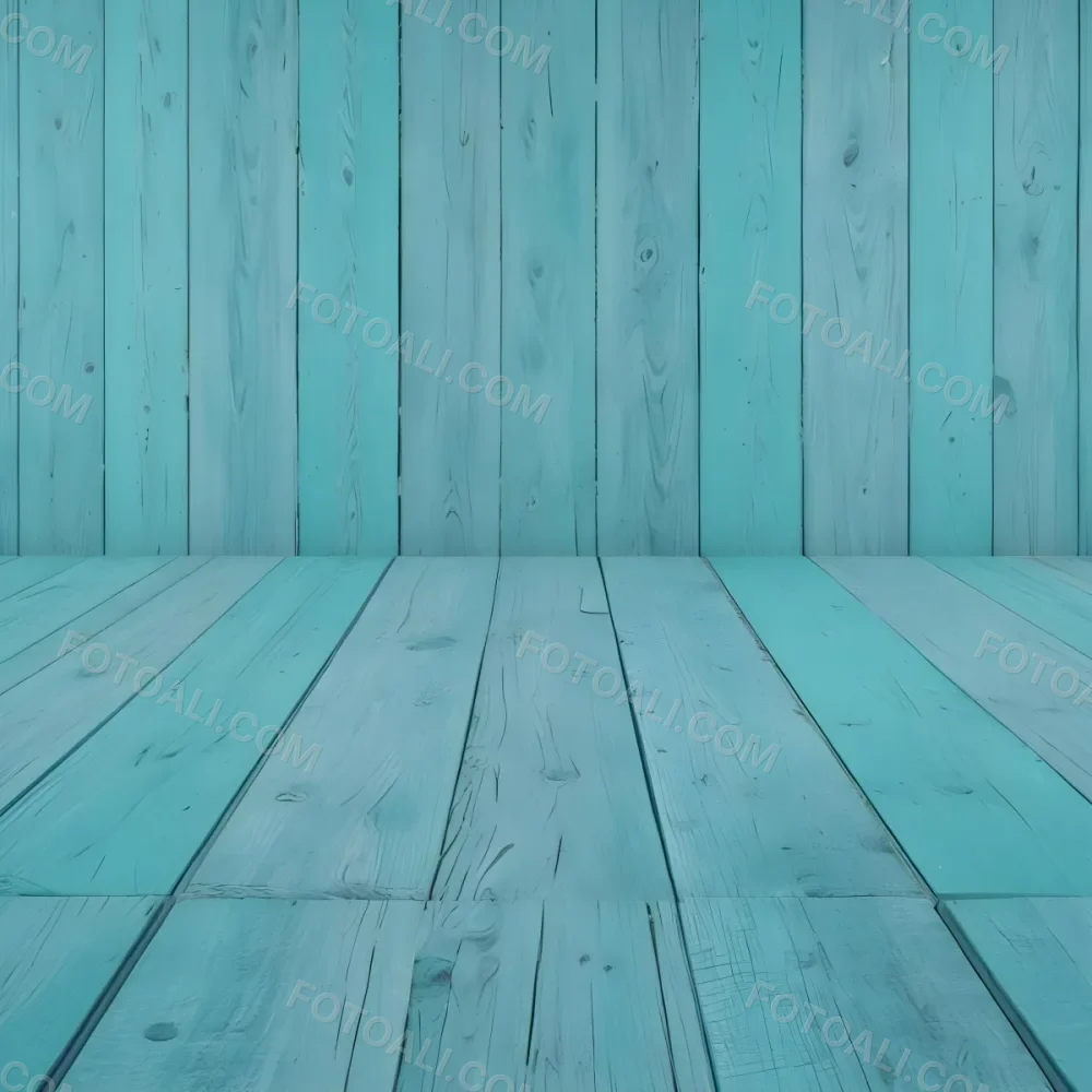 A Turquoise Wooden Planks Background The Planks Are Arranged Vertically And Horizontally Creating A Sense Of Depth And Perspective 29 61ee