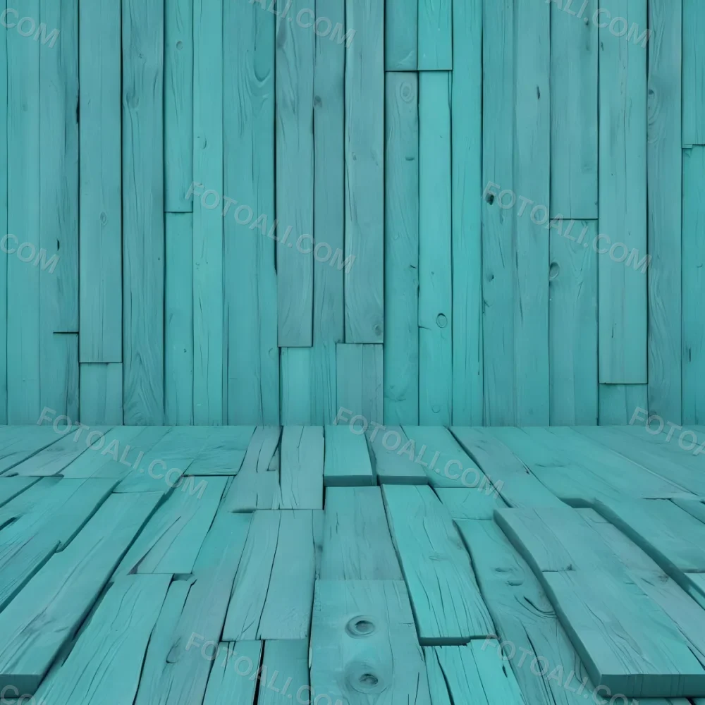 A Turquoise Wooden Planks Background The Planks Are Arranged Vertically And Horizontally Creating A Sense Of Depth And Perspective 6 A458