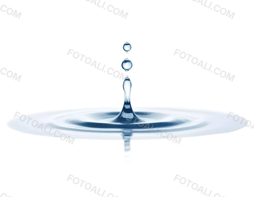 A Water Drop Falling Into A Body Of Water Creating Ripples Isolated On A White Background Studio Shot High Speed Photography 1 4958