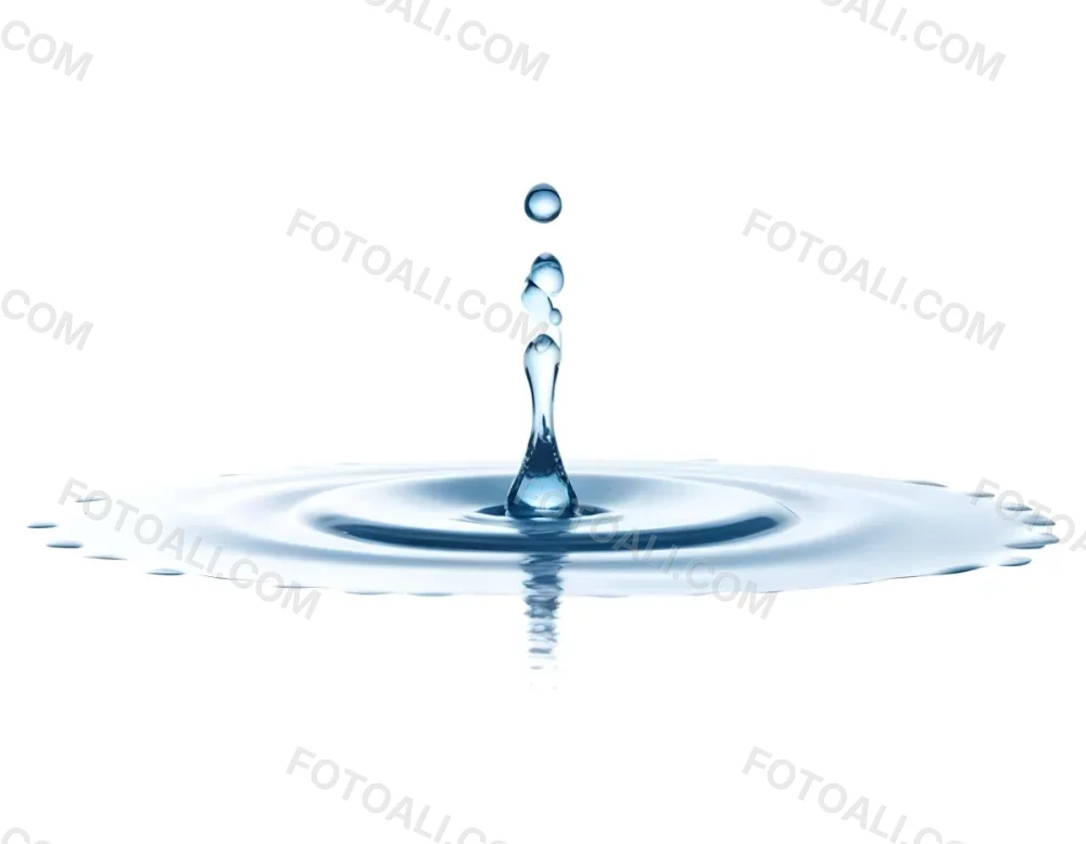 A Water Drop Falling Into A Body Of Water Creating Ripples Isolated On A White Background Studio Shot High Speed Photography 10 9c3e