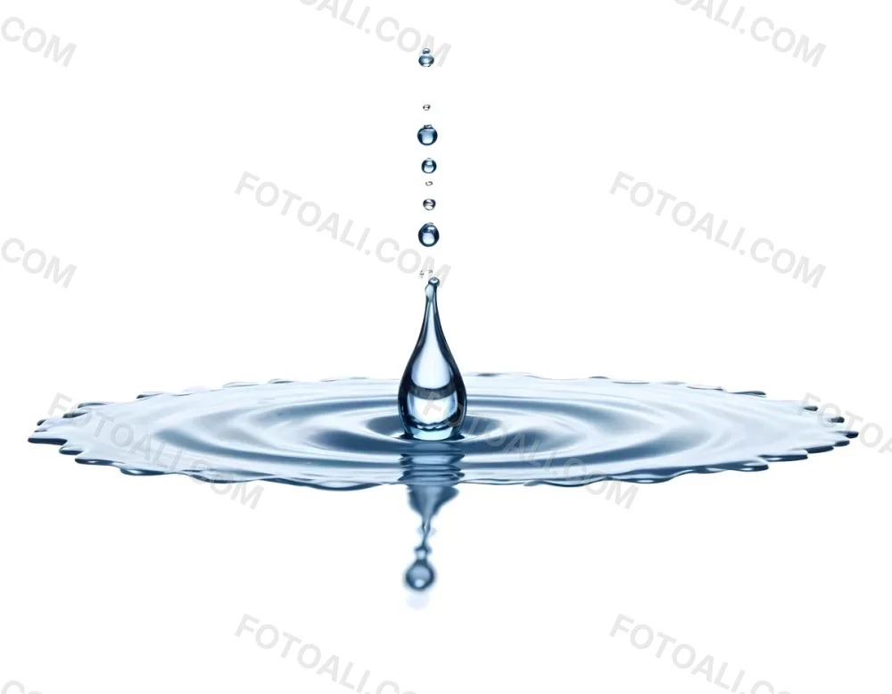 A Water Drop Falling Into A Body Of Water Creating Ripples Isolated On A White Background Studio Shot High Speed Photography 17 7f9e