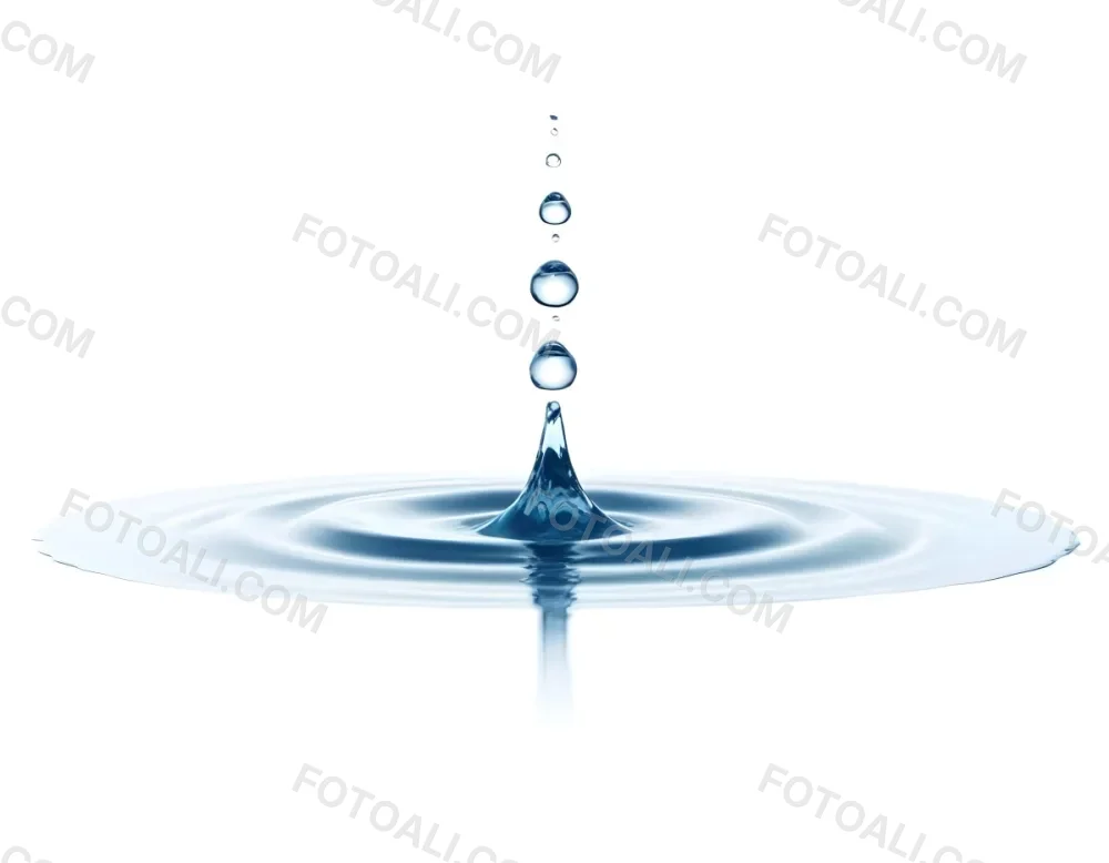 A Water Drop Falling Into A Body Of Water Creating Ripples Isolated On A White Background Studio Shot High Speed Photography 2 8a69