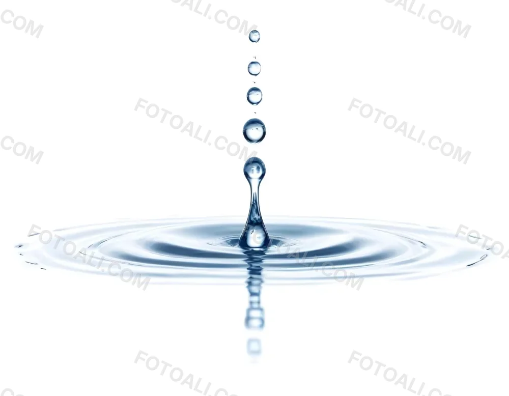 A Water Drop Falling Into A Body Of Water Creating Ripples Isolated On A White Background Studio Shot High Speed Photography 34 9e3f