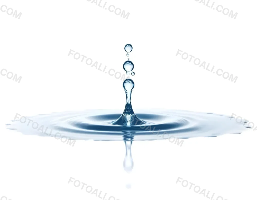 A Water Drop Falling Into A Body Of Water Creating Ripples Isolated On A White Background Studio Shot High Speed Photography 4 2f0e
