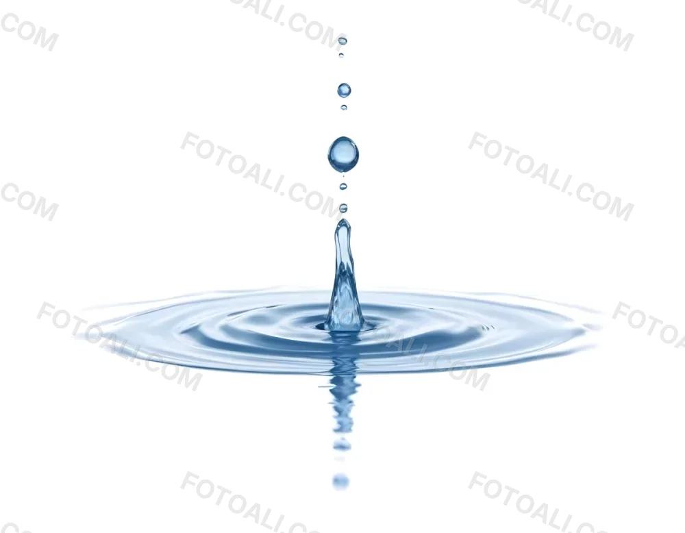 A Water Drop Falling Into A Body Of Water Creating Ripples Isolated On A White Background Studio Shot High Speed Photography 8 64ec