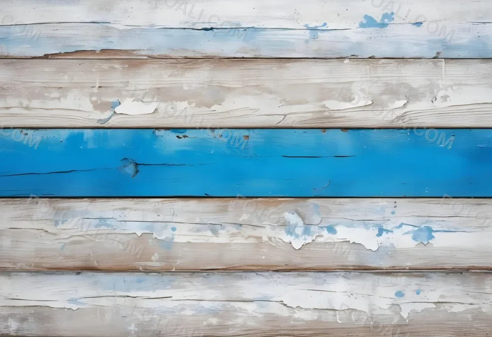 A Weathered Wooden Surface With Peeling White And Blue Paint Horizontal Planks Rustic Texture Aged Appearance Vintage Charm 1 C352