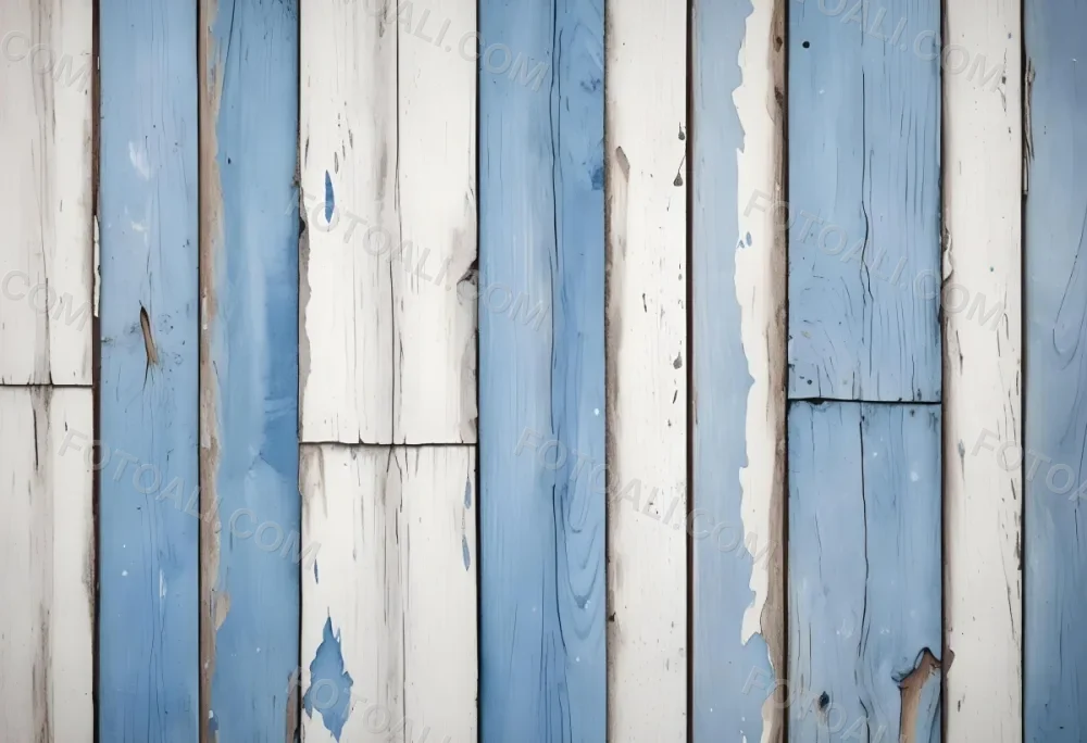 A Weathered Wooden Surface With Peeling White And Blue Paint Horizontal Planks Rustic Texture Aged Appearance Vintage Charm 15 Fb61