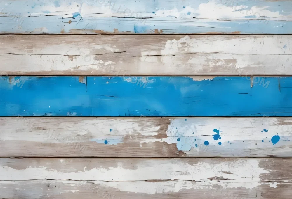 A Weathered Wooden Surface With Peeling White And Blue Paint Horizontal Planks Rustic Texture Aged Appearance Vintage Charm 16 F28f