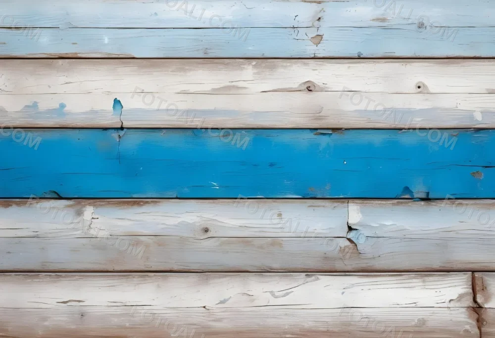 A Weathered Wooden Surface With Peeling White And Blue Paint Horizontal Planks Rustic Texture Aged Appearance Vintage Charm 17 A906