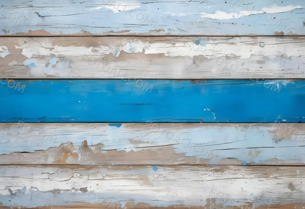 A Weathered Wooden Surface With Peeling White And Blue Paint Horizontal Planks Rustic Texture Aged Appearance Vintage Charm 18 F58e