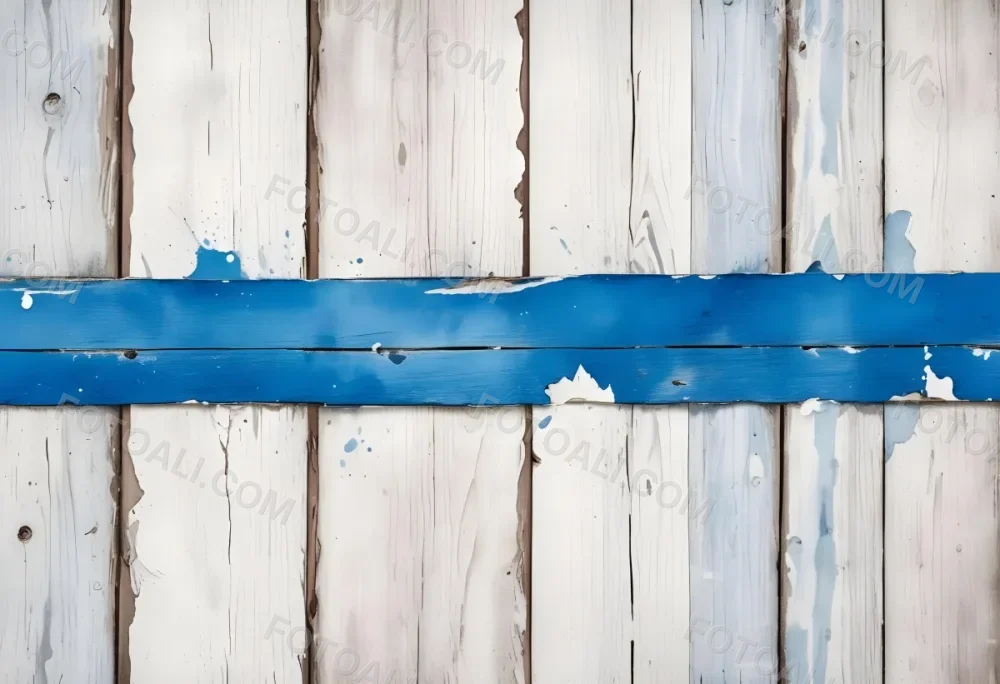 A Weathered Wooden Surface With Peeling White And Blue Paint Horizontal Planks Rustic Texture Aged Appearance Vintage Charm 2 939d
