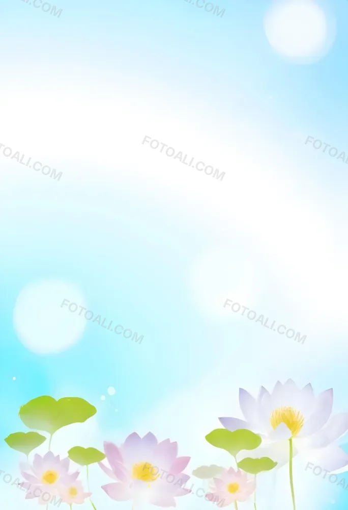 A White Lotus Flower With A Blue Center And A White Leaf In The Bottom Left Corner Green Background With Green Bokeh 12 C0db